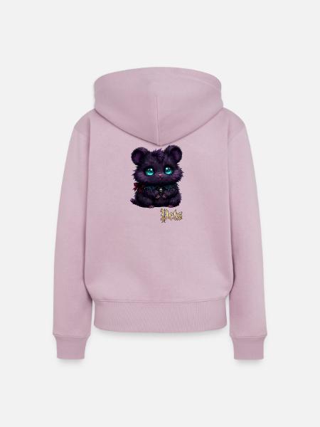 Gotischer Samthamster - Frauen Premium Bio Zip Hoodie - Altrosa