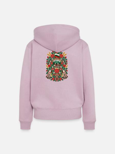 Bulgarien | Rosen, Berge & Folklore - Frauen Premium Bio Zip Hoodie - Altrosa