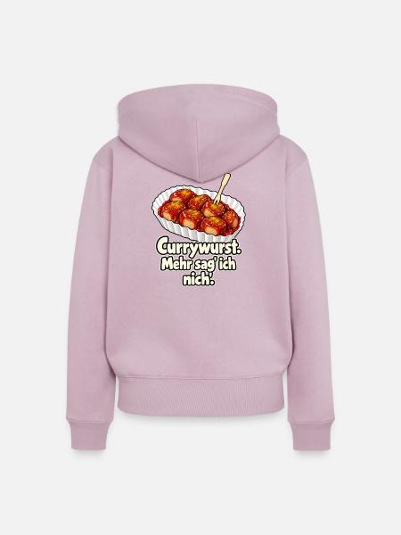 Currywurst reicht - Frauen Premium Bio Zip Hoodie - Altrosa