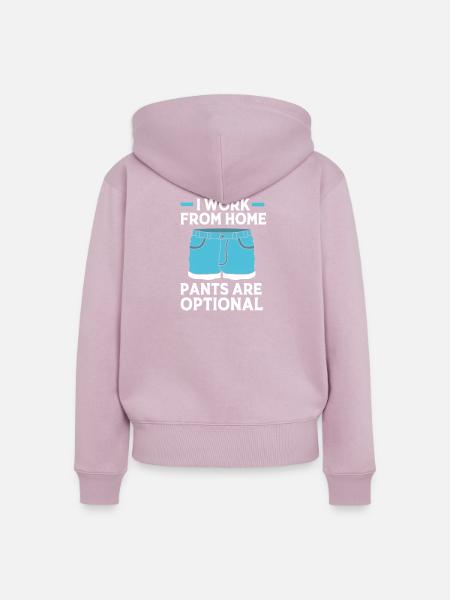 Remote Homeoffice - Frauen Premium Bio Zip Hoodie - Altrosa