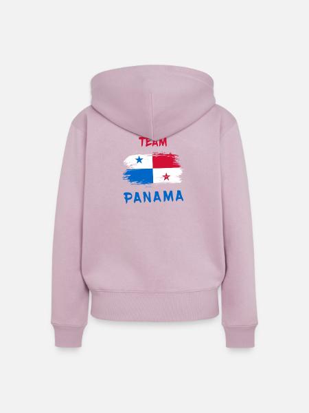 Team Panama / Flagge - Frauen Premium Bio Zip Hoodie - Altrosa