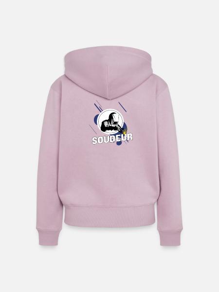 Schweißer - Frauen Premium Bio Zip Hoodie - Altrosa