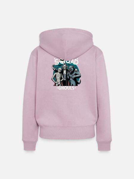 Squad Ghouls - Frauen Premium Bio Zip Hoodie - Altrosa