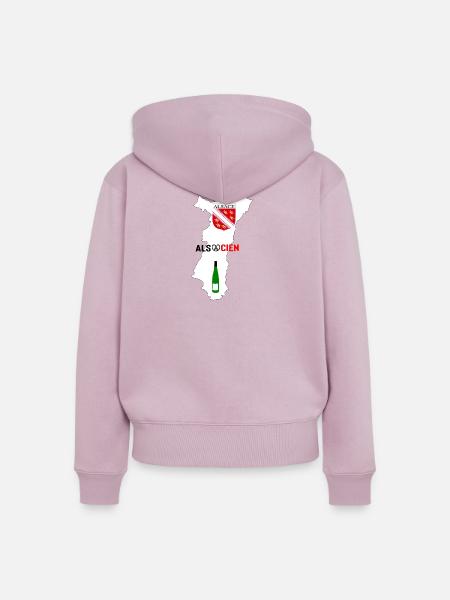 Elsässisch - Frauen Premium Bio Zip Hoodie - Altrosa
