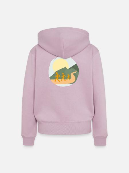 Keep on Walking - Frauen Premium Bio Zip Hoodie - Altrosa