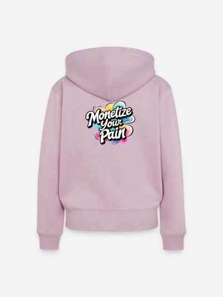 Montetize Your Pain - Frauen Premium Bio Zip Hoodie - Altrosa