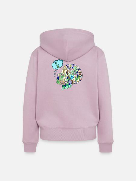 Kreativer Geist - Frauen Premium Bio Zip Hoodie - Altrosa