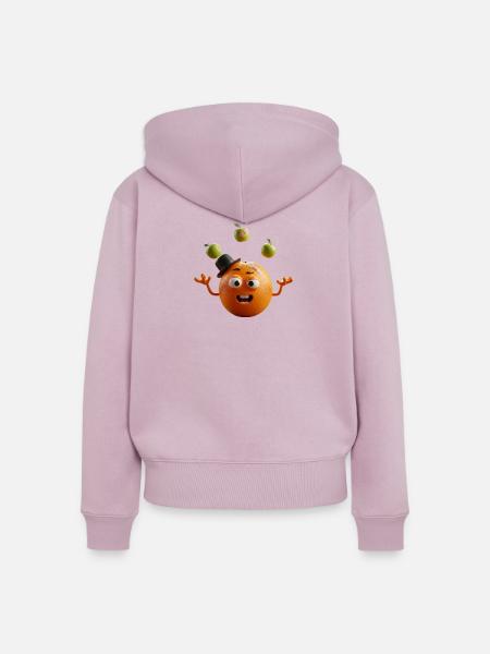 Verspieltes Orange - Frauen Premium Bio Zip Hoodie - Altrosa