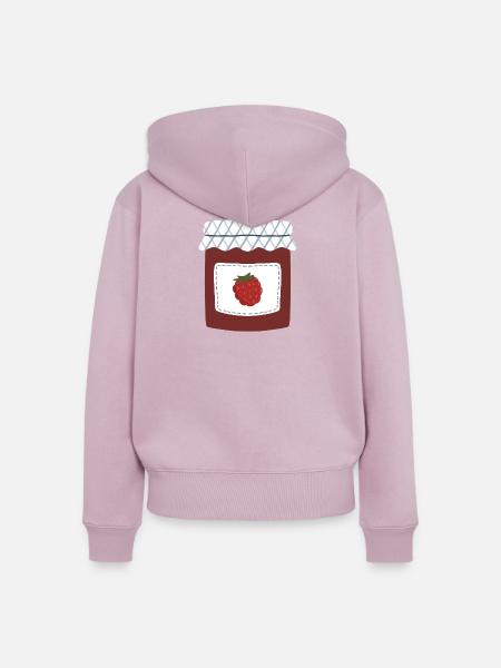 Beerenmarmeladenglas Illustration - Frauen Premium Bio Zip Hoodie - Altrosa