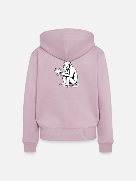 Affenbewusst - Frauen Premium Bio Zip Hoodie - Altrosa