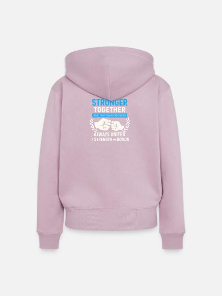 Gemeinsam stärker – Bündnis der Stärke - Frauen Premium Bio Zip Hoodie - Altrosa