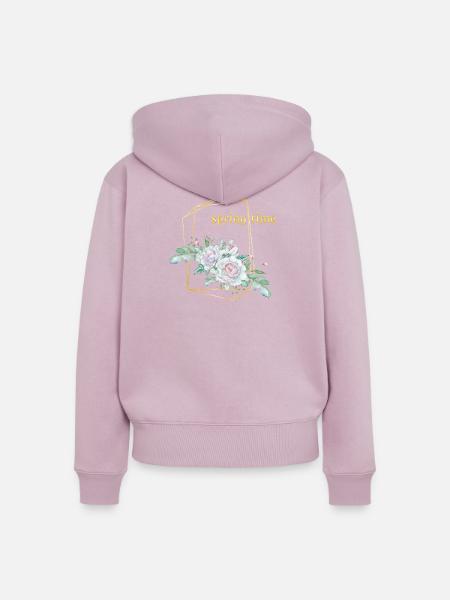 spring time - Frauen Premium Bio Zip Hoodie - Altrosa