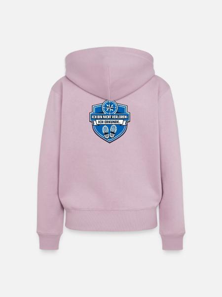 Ich mag halt Camping - Frauen Premium Bio Zip Hoodie - Altrosa
