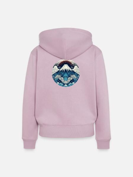 Fuji Dream - Frauen Premium Bio Zip Hoodie - Altrosa