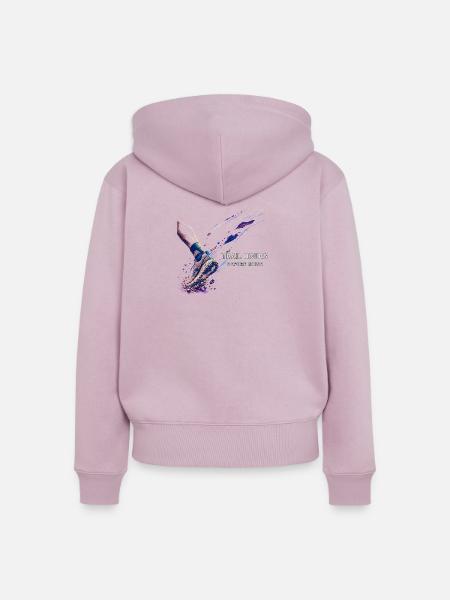 Stunden Trail vor Lärm - Frauen Premium Bio Zip Hoodie - Altrosa