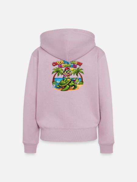 Sunny Moments - Frauen Premium Bio Zip Hoodie - Altrosa