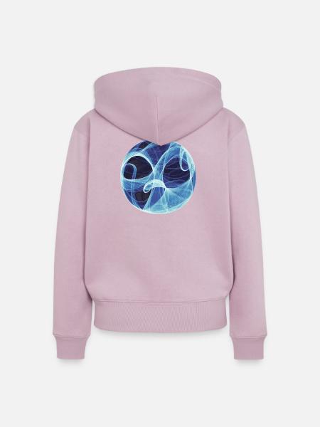 Lebensbaum Ozean - Frauen Premium Bio Zip Hoodie - Altrosa