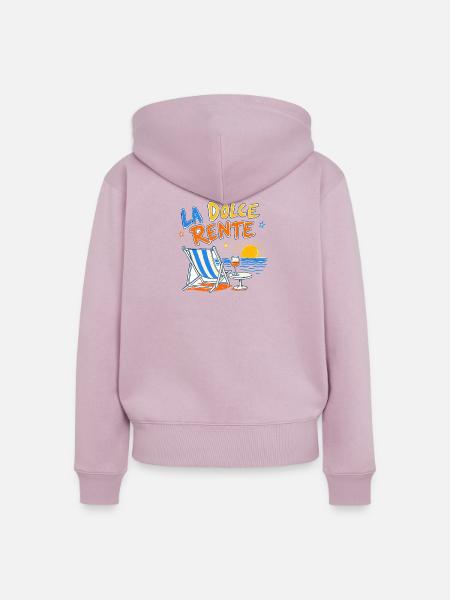 la_dolce_rente_beach - Frauen Premium Bio Zip Hoodie - Altrosa