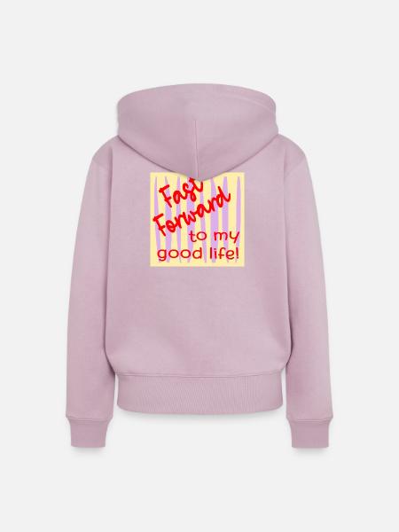 Motivation Gutes Leben - Frauen Premium Bio Zip Hoodie - Altrosa