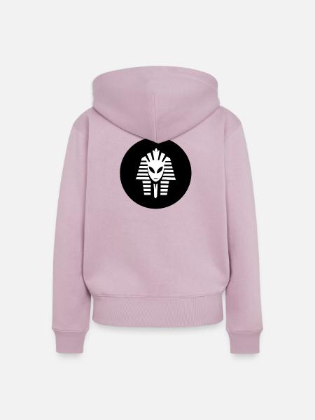 Logo-Kreis - Frauen Premium Bio Zip Hoodie - Altrosa