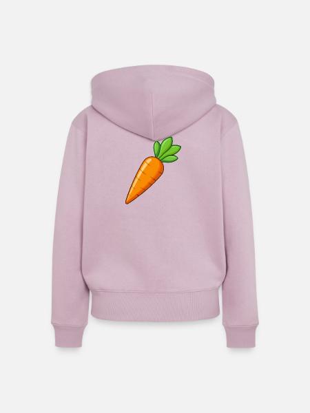 Karotten-Karotten-Gemüse - Frauen Premium Bio Zip Hoodie - Altrosa
