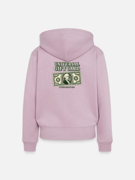 Universelle Geschenkkarte ohne Ablaufdatum - Frauen Premium Bio Zip Hoodie - Altrosa