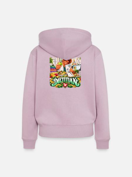 Ernährungsberater: Bunte Ernährung - Frauen Premium Bio Zip Hoodie - Altrosa