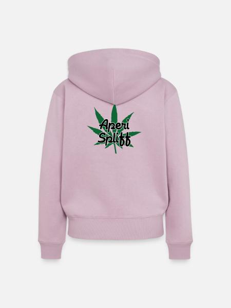 Aperi Spliff – Cannabis – Gras - Frauen Premium Bio Zip Hoodie - Altrosa