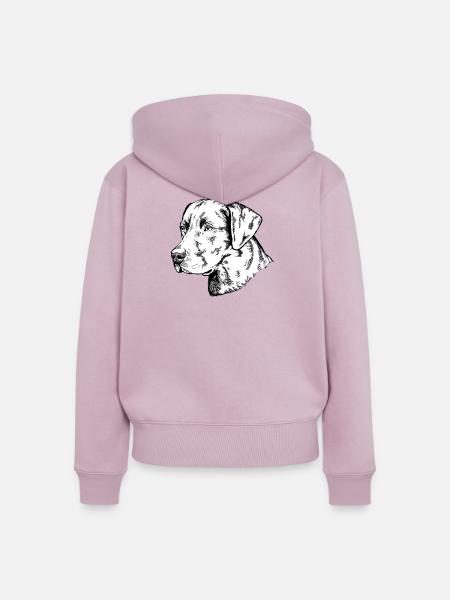 Retriever Portrait - Frauen Premium Bio Zip Hoodie - Altrosa