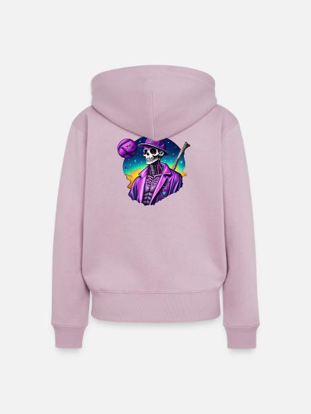 Skelett - Frauen Premium Bio Zip Hoodie - Altrosa