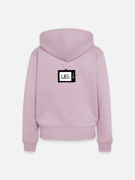 LIES - Frauen Premium Bio Zip Hoodie - Altrosa
