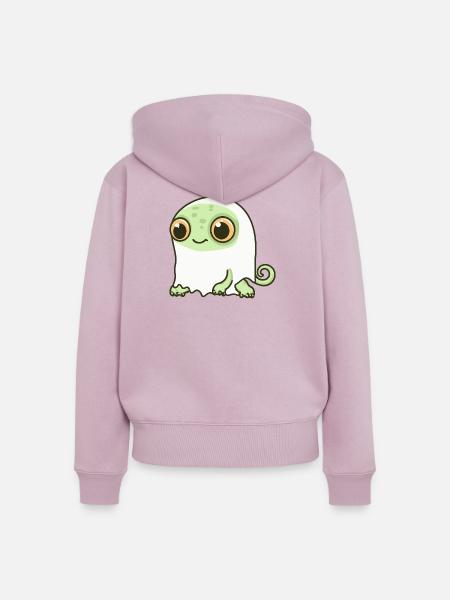 Chameleon Halloween Geist - Frauen Premium Bio Zip Hoodie - Altrosa