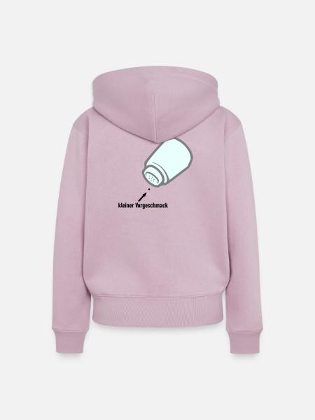kleiner Vorgeschmack - Frauen Premium Bio Zip Hoodie - Altrosa