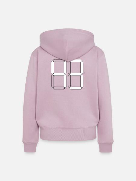 NUMMER 43 Dreiundvierzig Geschenk Digital - Frauen Premium Bio Zip Hoodie - Altrosa