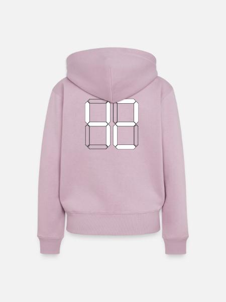 NUMMER 42 Zweiundvierzig Geschenk Digital - Frauen Premium Bio Zip Hoodie - Altrosa
