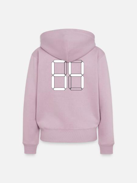 NUMMER 64 Vierundsechzig Geschenk Digital - Frauen Premium Bio Zip Hoodie - Altrosa