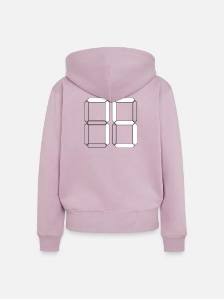 NUMMER 75 Fünfundsiebzig Geschenk Digital - Frauen Premium Bio Zip Hoodie - Altrosa