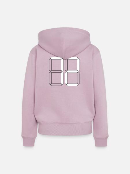 NUMMER 72 Zweiundsiebzig Geschenk Digital - Frauen Premium Bio Zip Hoodie - Altrosa