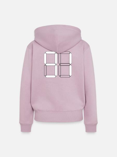 NUMMER 91 Einundneunzig Geschenk Digital - Frauen Premium Bio Zip Hoodie - Altrosa