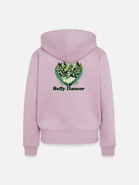 Bauchtänzerin in Lily Heart - Frauen Premium Bio Zip Hoodie - Altrosa