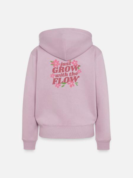 Grow Flow Damen - Frauen Premium Bio Zip Hoodie - Altrosa