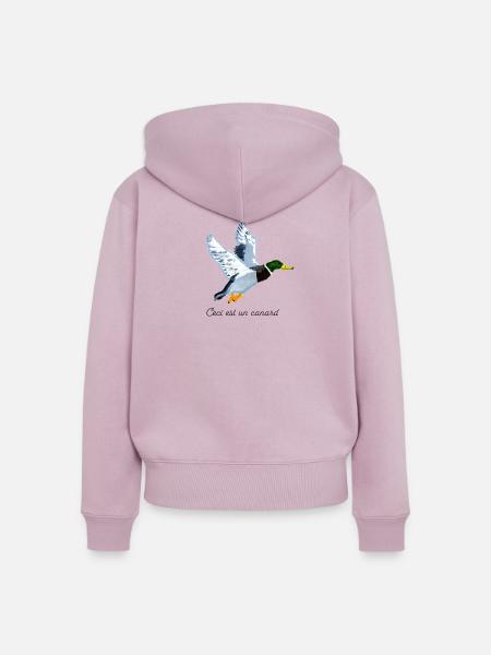 Ceci est un Canard - Frauen Premium Bio Zip Hoodie - Altrosa