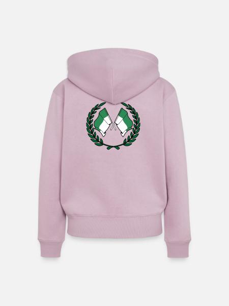 Vlieland Laurel Flags – Island Pride - Frauen Premium Bio Zip Hoodie - Altrosa