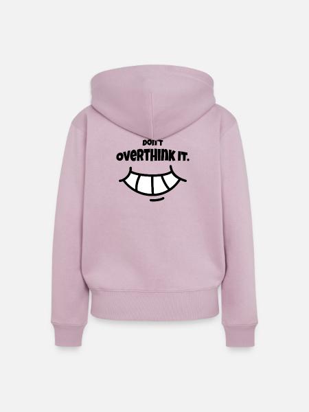 Don´t Overthing it - Frauen Premium Bio Zip Hoodie - Altrosa