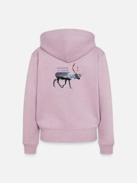 HALTI - Frauen Premium Bio Zip Hoodie - Altrosa