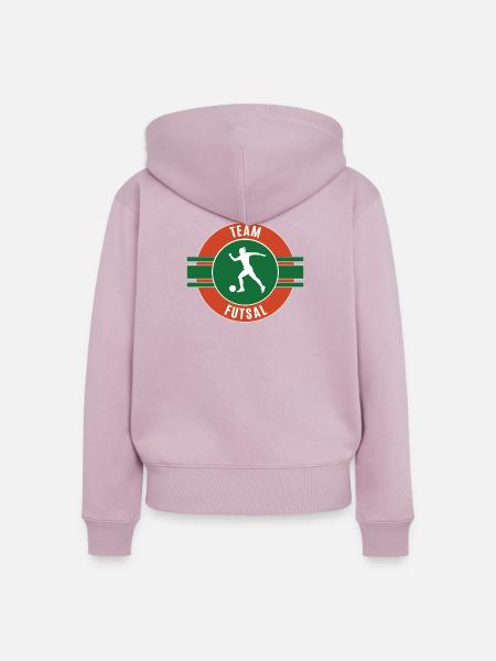 Team Futsal Futsalerin Futsaler Mannschaft Spiel - Frauen Premium Bio Zip Hoodie - Altrosa