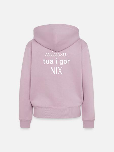 Dialekt - Spruch - Frauen Premium Bio Zip Hoodie - Altrosa