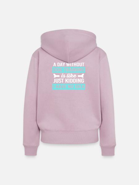 Hundetrainer - Frauen Premium Bio Zip Hoodie - Altrosa
