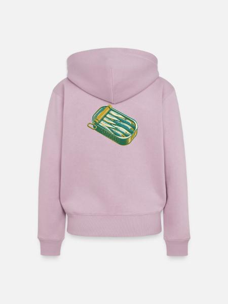Sardine Tin Retro-Kunstwerke - Frauen Premium Bio Zip Hoodie - Altrosa