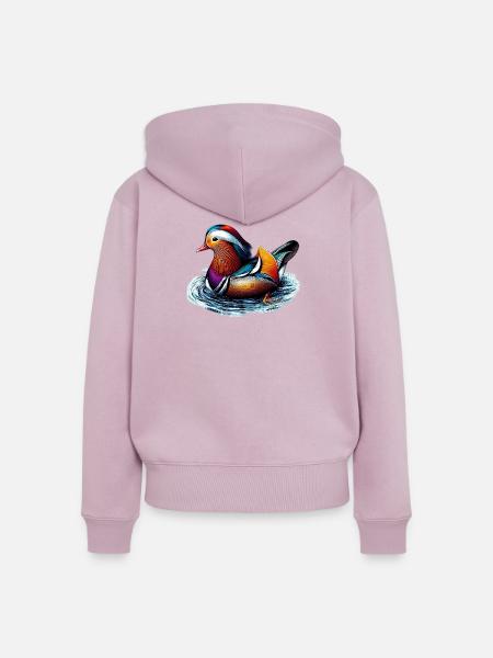Mandarinente - Frauen Premium Bio Zip Hoodie - Altrosa